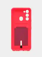 Синий чехол Tecno Spark 8C Spark Go 2022, Техно Спарк 8С Го, с карманом для карт