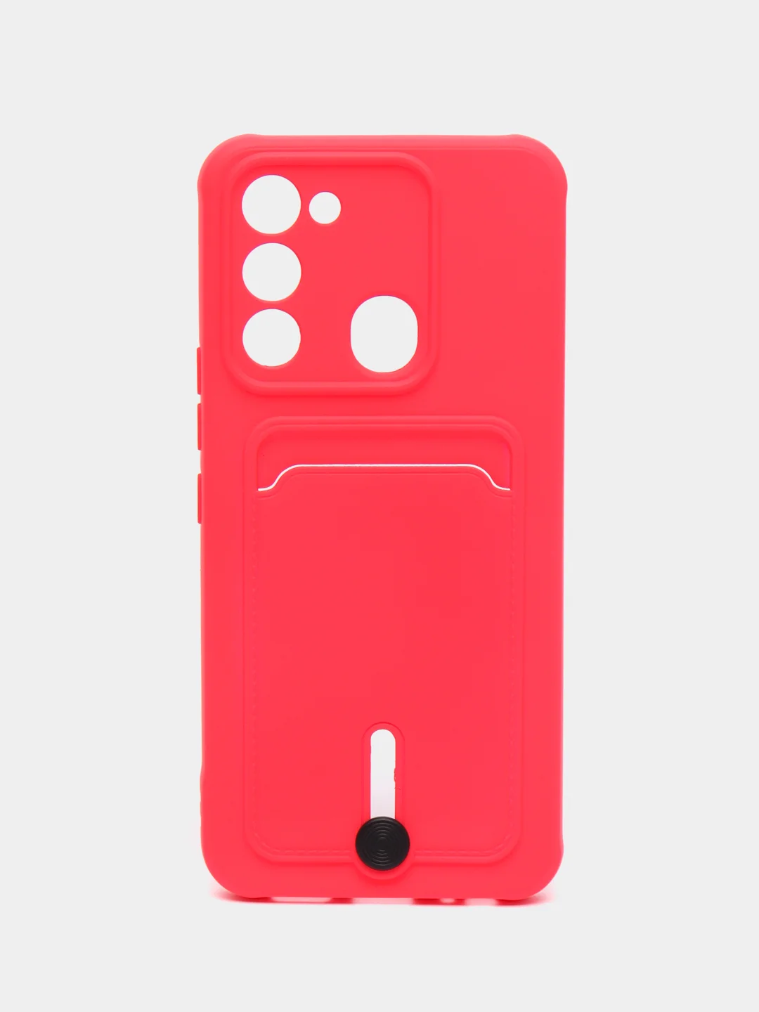 Фуксия чехол Tecno Spark 8C Spark Go 2022, Техно Спарк 8С Го, с карманом для карт