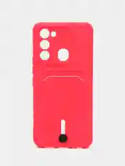 Фуксия чехол Tecno Spark 8C Spark Go 2022, Техно Спарк 8С Го, с карманом для карт