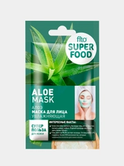 Маска для лица увлажняющая Алоэ серии FITO SUPERFOOD, 10мл, комплект 3 шт