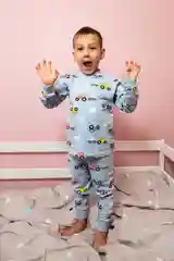 Голубой пижама детская, для девочек