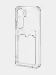 Прозрачный чехол для Honor 90 Lite, Honor X50i противоударный, ROSCO, силиконовый с карманом для карт