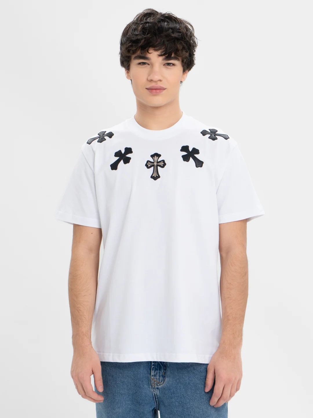 Белый футболка Chrome Hearts