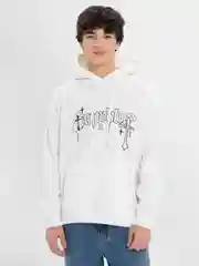 Белый худи с вышивкой "Крест" в стиле Crome Hearts