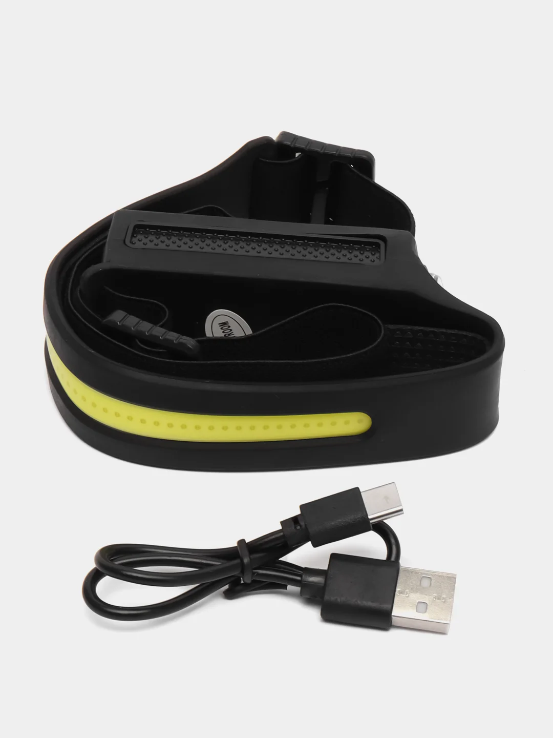 Фонарь налобный с аккумулятором, светодиодный, USB
