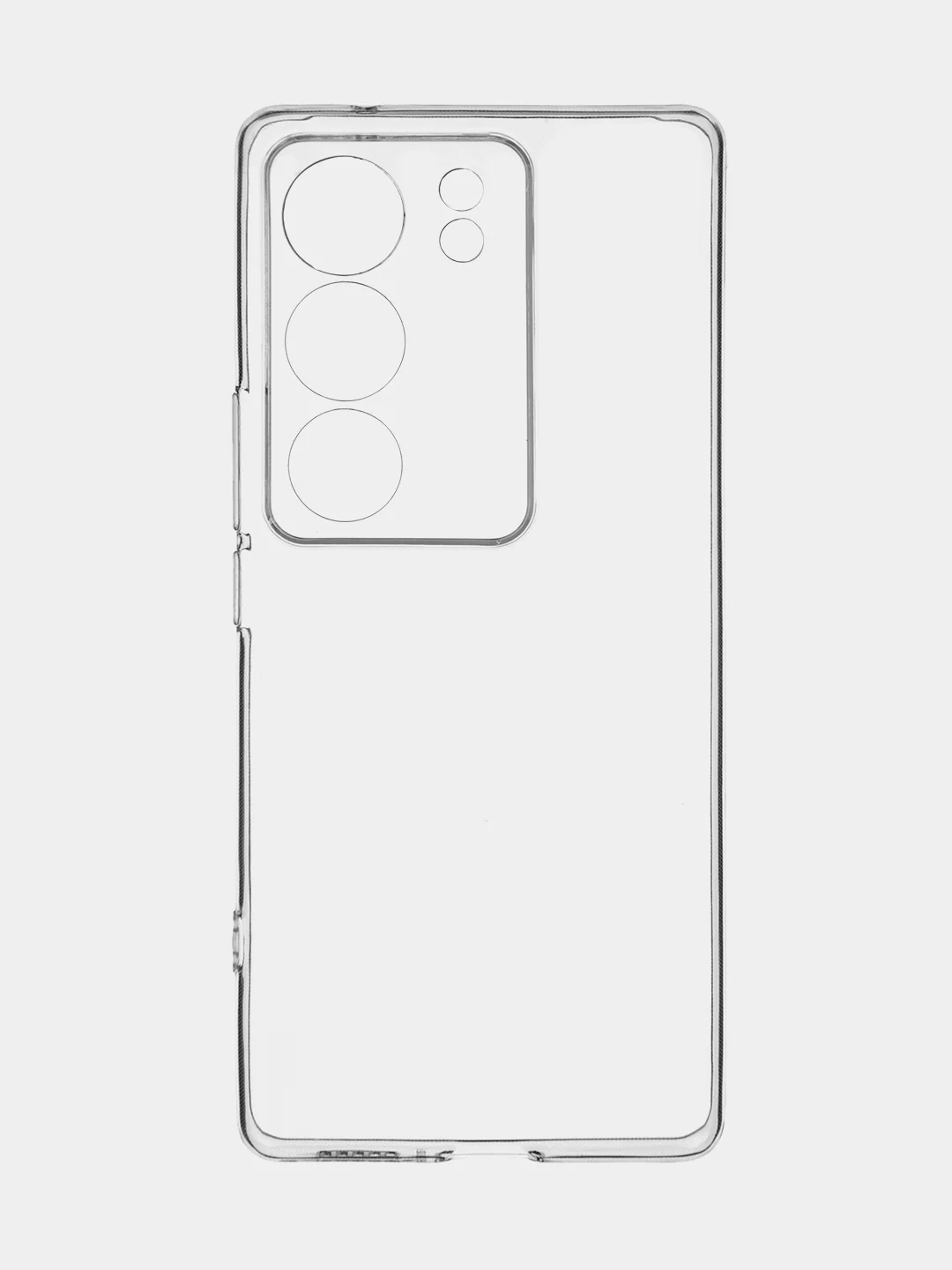 Прозрачный чехол для Vivo V29 матовый, прозрачный Rosco, силиконовый, с защитой камер