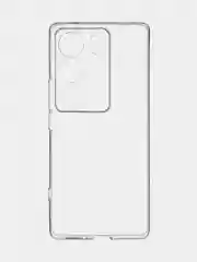 Прозрачный чехол для Vivo V29 матовый, прозрачный Rosco, силиконовый, с защитой камер