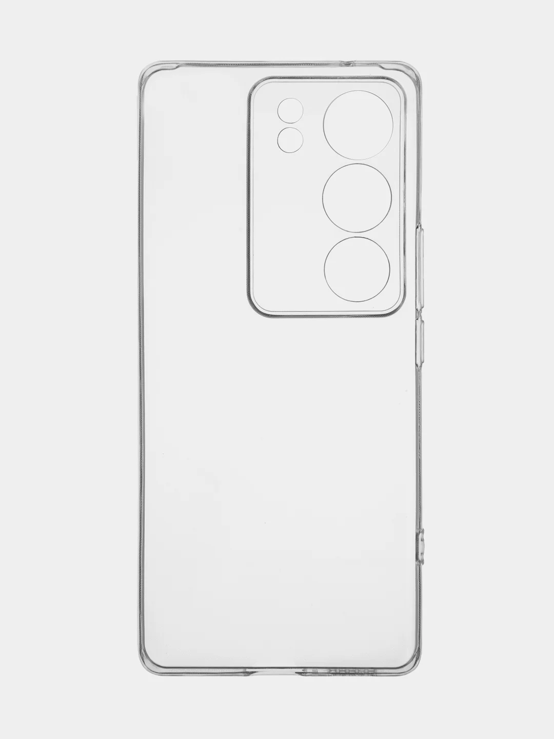 Прозрачный чехол для Vivo V29 матовый, прозрачный Rosco, силиконовый, с защитой камер