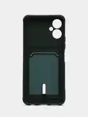 Зеленый чехол для Tecno Spark 9 Pro (Техно Спарк 9 Про), с карманом для карт