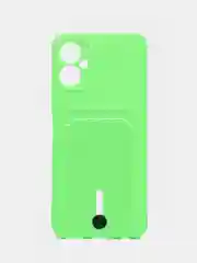 Лайм чехол для Tecno Spark 9 Pro (Техно Спарк 9 Про), с карманом для карт