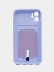 Красный чехол для iPhone 15/14/13/12/11/Pro/Max/Mini/Plus/X/Xr/Xs/7/8 Plus/SE с карманом для карт