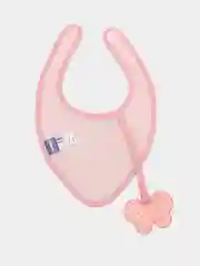 Chicco нагрудник, с прорезывателем Fresh 3 в 1, 4+ мес, розовый