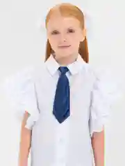 Синий галстук женский, школьный