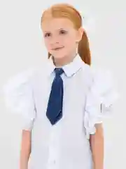 Синий галстук женский, школьный