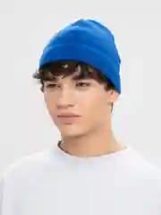 Синий флисовая шапка