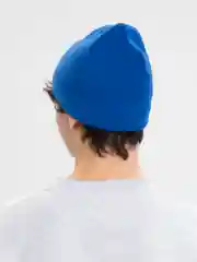 Синий флисовая шапка