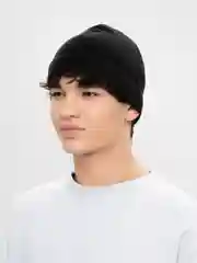 Черный флисовая шапка