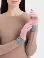 Розовый перчатки женские
