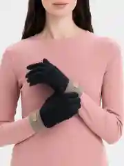 Черный перчатки женские