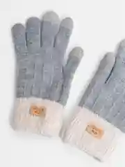 Серый перчатки женские