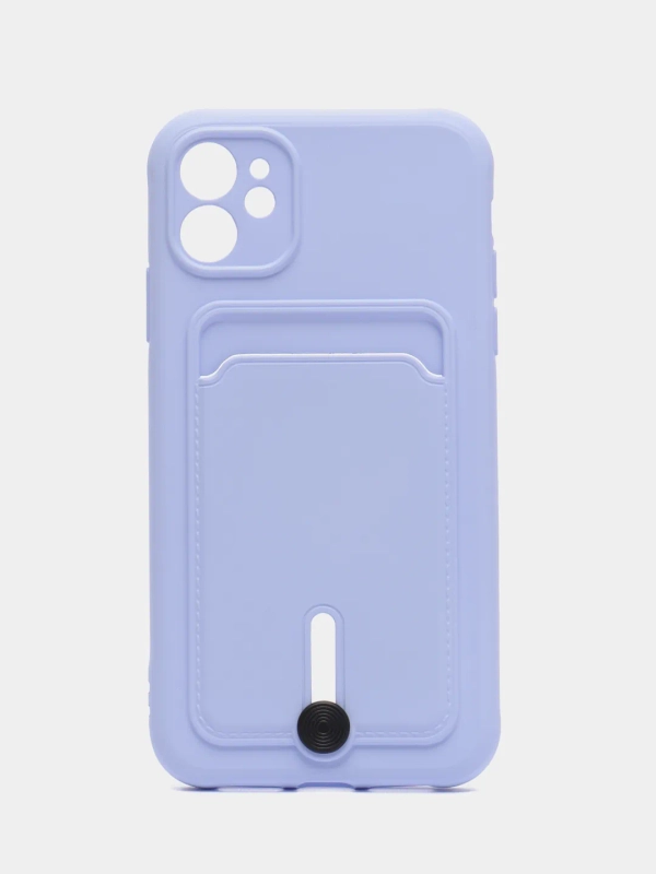Чехол для iPhone 15/14/13/12/11/Pro/Max/Mini/Plus/X/Xr/Xs/7/8 Plus/SE с карманом для карт