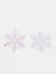 Белый снежинки патч