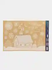 Коралловый наклейка для окон новогодняя/ новый год/ размер 50 х33 см/ снеговики/дед мороз