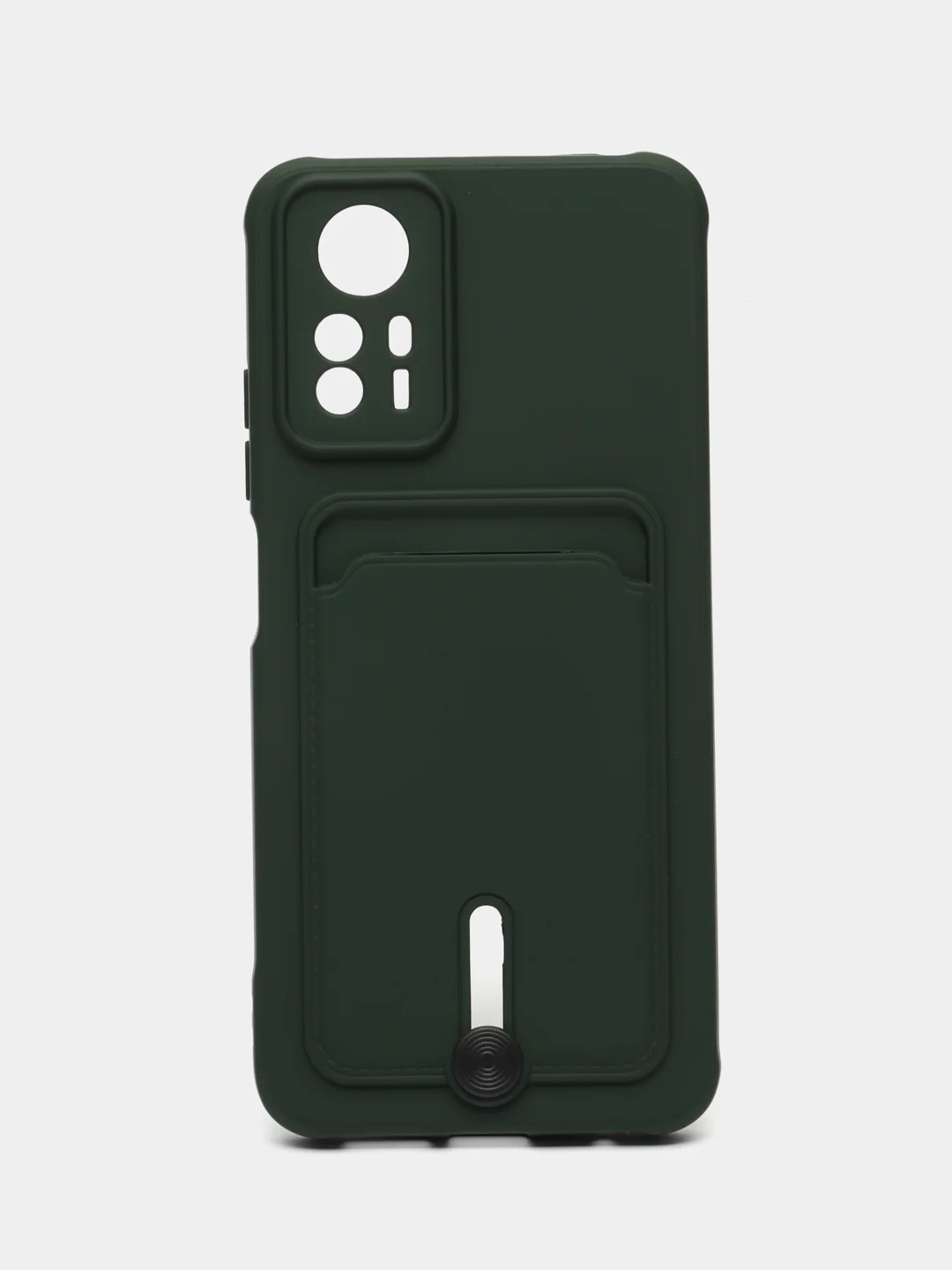 Зеленый чехол для Xiaomi Redmi Note 12S (Сяоми Редми Ноут 12С), с карманом для карт