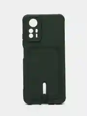 Зеленый чехол для Xiaomi Redmi Note 12S (Сяоми Редми Ноут 12С), с карманом для карт