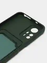 Зеленый чехол для Xiaomi Redmi Note 12S (Сяоми Редми Ноут 12С), с карманом для карт