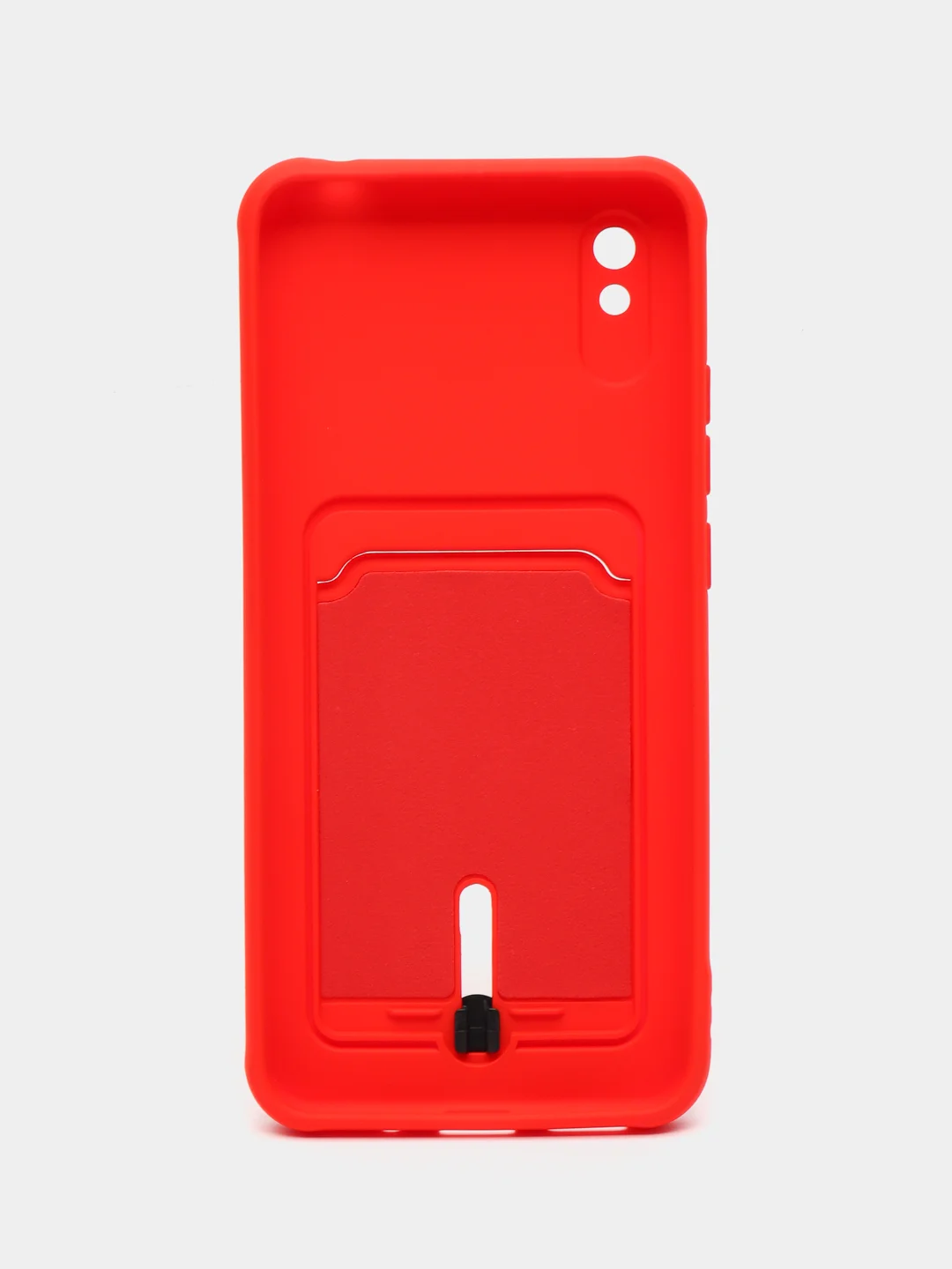 Красный чехол для Xiaomi Redmi 9A, Сяоми Редми 9А, с карманом для карт