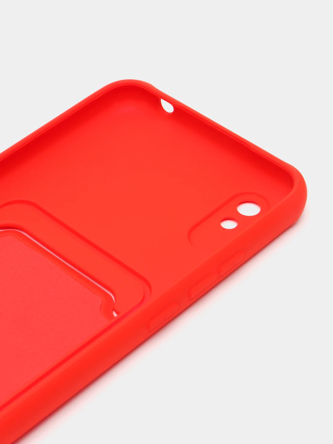 Красный чехол для Xiaomi Redmi 9A, Сяоми Редми 9А, с карманом для карт