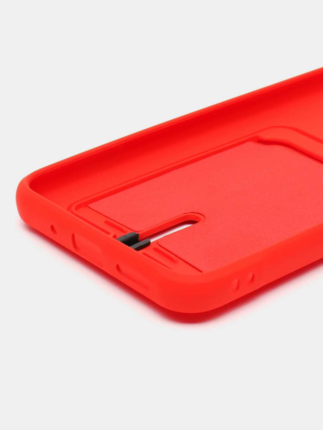 Красный чехол для Xiaomi Redmi 9A, Сяоми Редми 9А, с карманом для карт