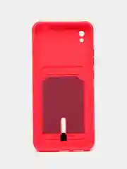 Фуксия чехол для Xiaomi Redmi 9A, Сяоми Редми 9А, с карманом для карт