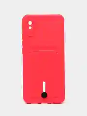 Фуксия чехол для Xiaomi Redmi 9A, Сяоми Редми 9А, с карманом для карт
