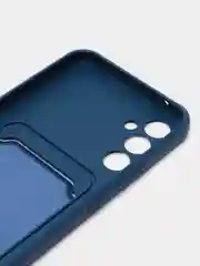 Синий чехол для Samsung Galaxy A34, Самсунг Галакси А34, с карманом для карт