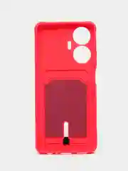 Фуксия чехол для Realme C55 (Реалми С55), с карманом для карт