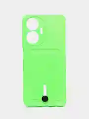 Лайм чехол для Realme C55 (Реалми С55), с карманом для карт