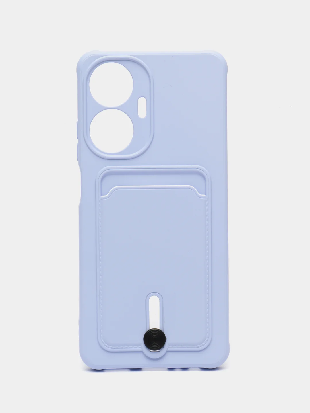 Лавандовый чехол для Realme C55 (Реалми С55), с карманом для карт