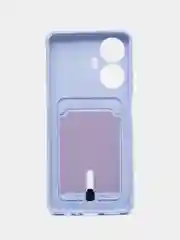 Лавандовый чехол для Realme C55 (Реалми С55), с карманом для карт