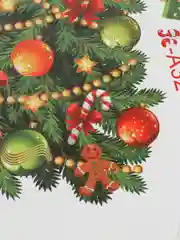 Красный новогодние большие наклейки на окна, стекло