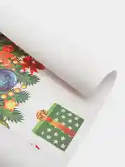 Красный новогодние большие наклейки на окна, стекло
