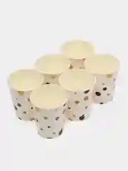 Белый стаканчики бумажные, одноразовые, 6 шт