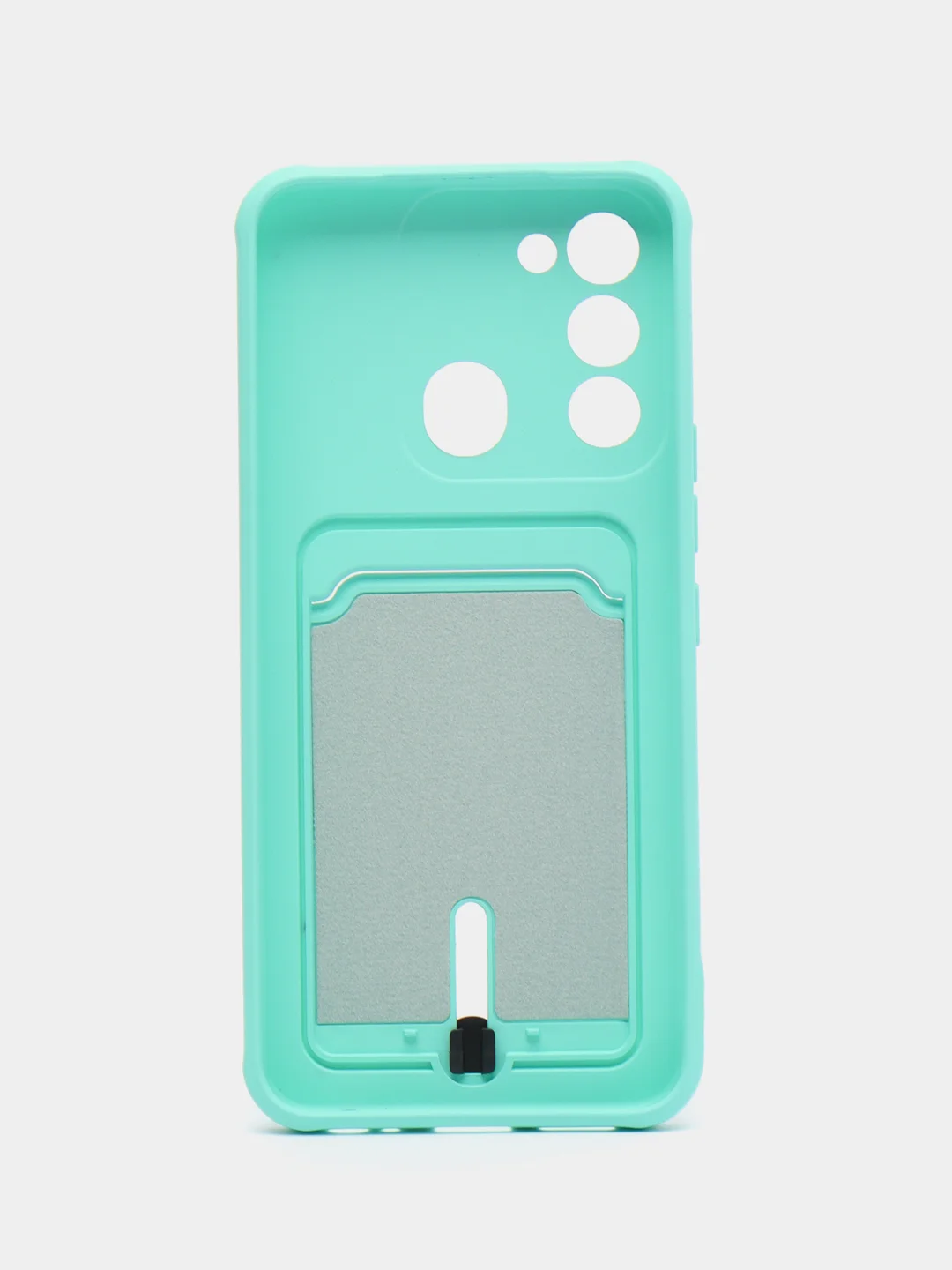 Бирюзовый чехол Tecno Spark 8C Spark Go 2022, Техно Спарк 8С Го, с карманом для карт