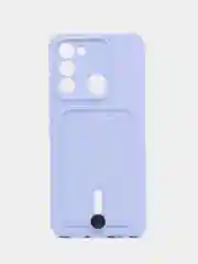 Лавандовый чехол Tecno Spark 8C Spark Go 2022, Техно Спарк 8С Го, с карманом для карт