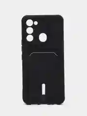 Черный чехол Tecno Spark 8C Spark Go 2022, Техно Спарк 8С Го, с карманом для карт