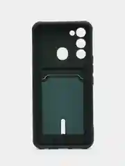 Зеленый чехол Tecno Spark 8C Spark Go 2022, Техно Спарк 8С Го, с карманом для карт