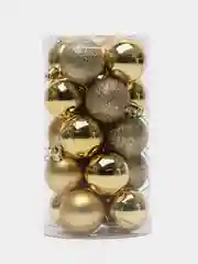 Золотой набор елочных шаров, 4 см, 20 штук