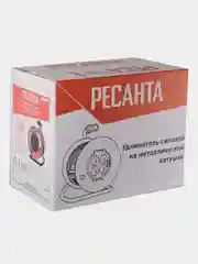 Удлинитель силовой на металлической катушке (с выкл., 4 розетки, IP44) Ресанта
