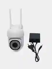 Белый уличная беспроводная IP-камера видеонаблюдения, с Wi-Fi и поворотным механизмом и голосом